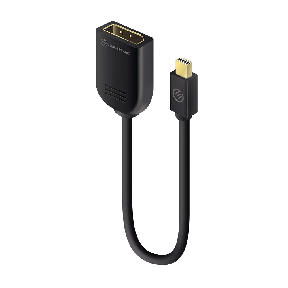 15cm Mini DisplayPort to DisplayPort Adapter Male to Female with 4K Support - Premium Series