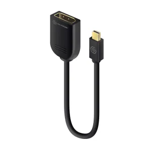 15cm Mini DisplayPort to DisplayPort Adapter Male to Female with 4K Support - Premium Series