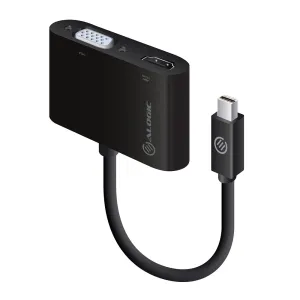 2-in-1 Mini DisplayPort to HDMI VGA Adapter - Male to 2-Female - Premium Series