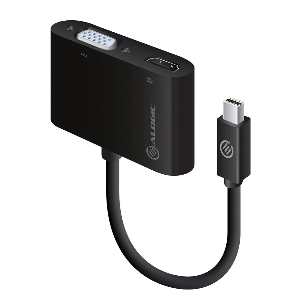 2-in-1 Mini DisplayPort to HDMI VGA Adapter - Male to 2-Female - Premium Series