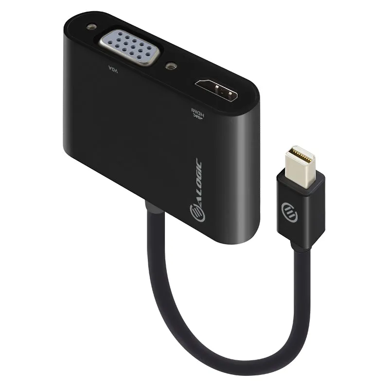 2-in-1 Mini DisplayPort to HDMI VGA Adapter - Male to 2-Female - Premium Series