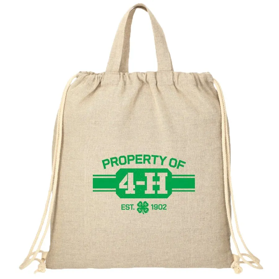 4-H Recycled 5oz Cotton Drawstring Bag