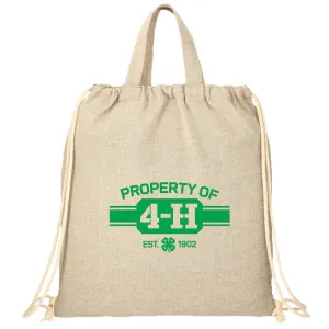 4-H Recycled 5oz Cotton Drawstring Bag