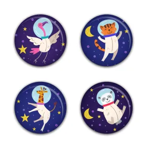 Animal Astronauts Pin Set