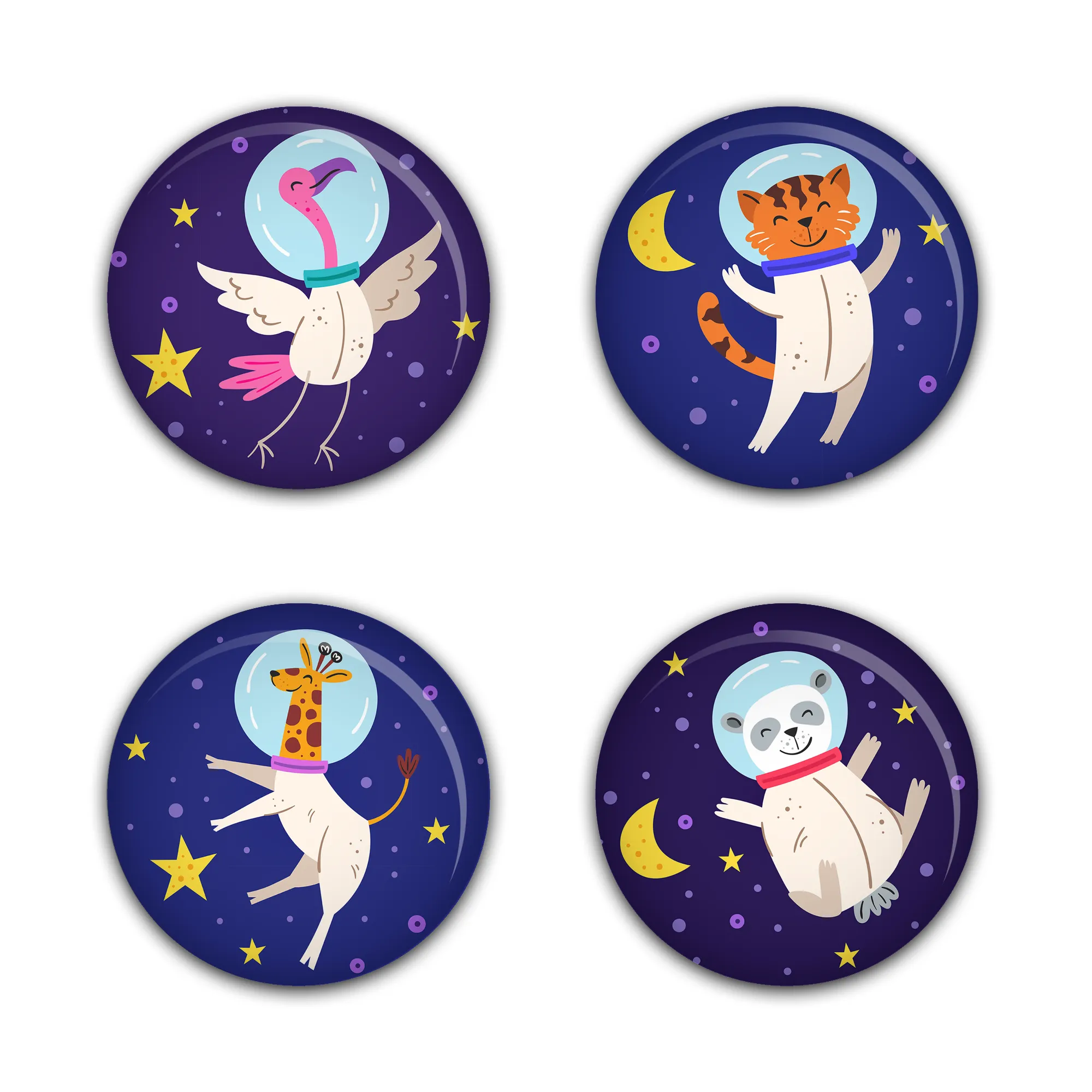 Animal Astronauts Pin Set