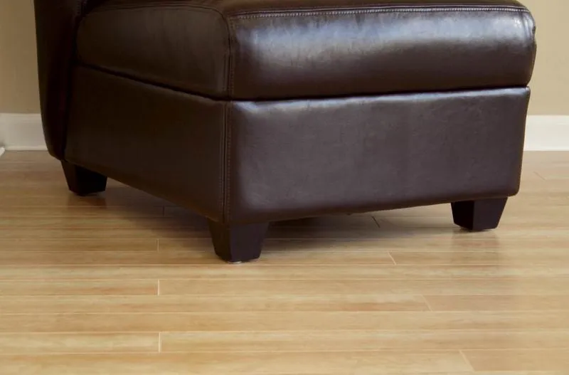 Baxton Studio Dark Brown Armless Club Chair