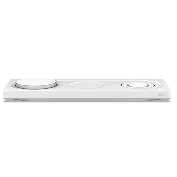 BELKIN BoostCharge Pro 15W 3-in-1 Wireless Charging Pad - White