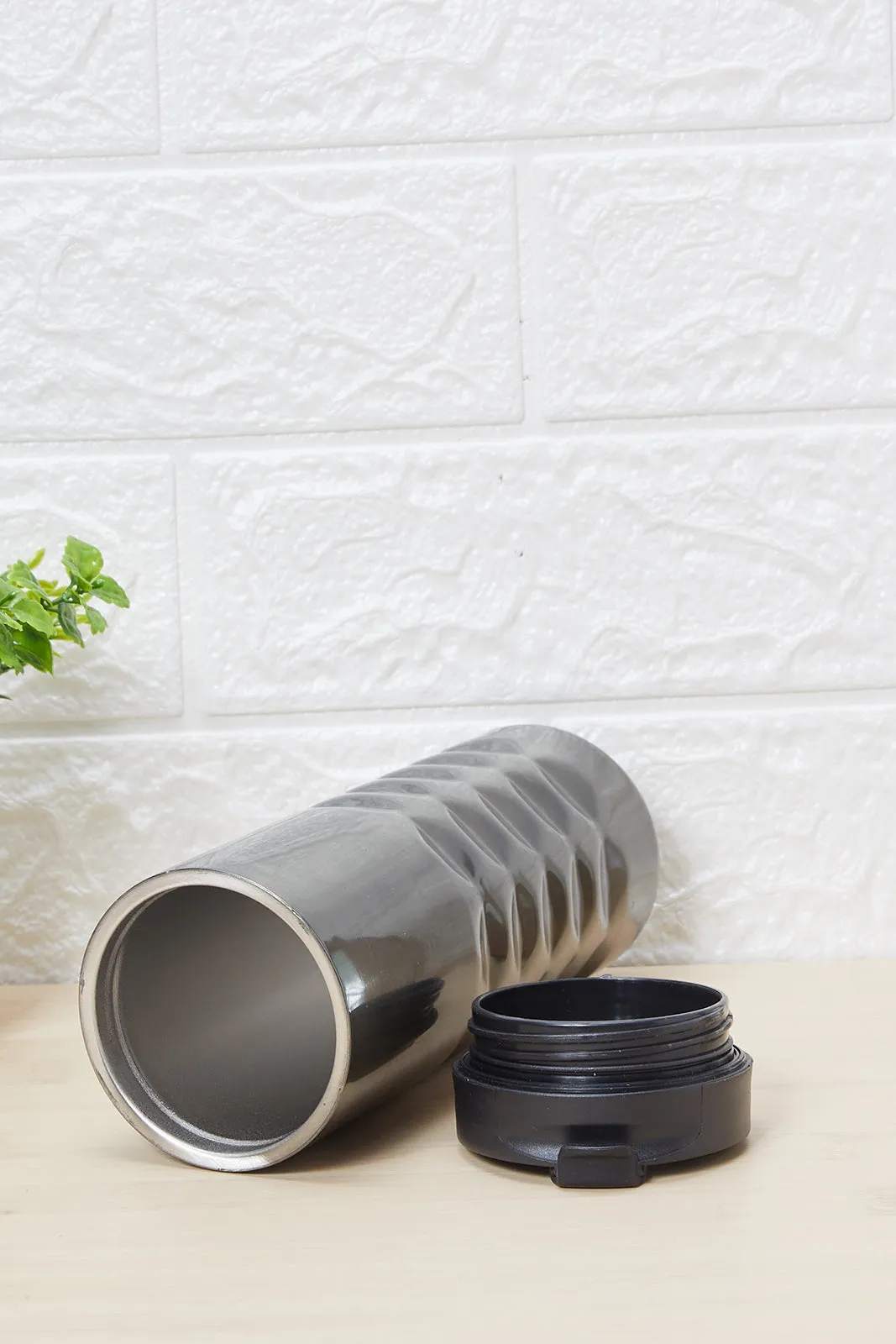 Black Embossed Travel Mug