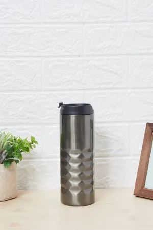 Black Embossed Travel Mug