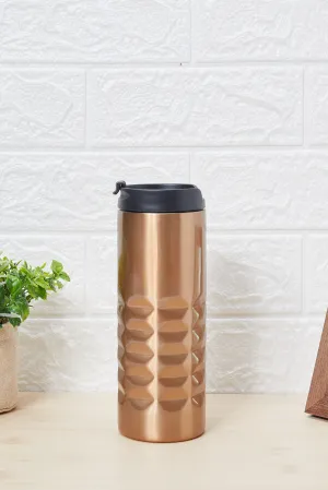 Brown Embossed Travel Mug