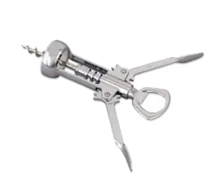 Browne 574081 Wing Corkscrew, 8-1/2 in L, gear level wings, heavy duty, die-cast, chrome plate