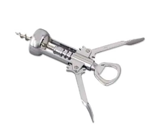 Browne 574081 Wing Corkscrew, 8-1/2 in L, gear level wings, heavy duty, die-cast, chrome plate
