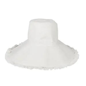 Canvas Fringed Packable Hat