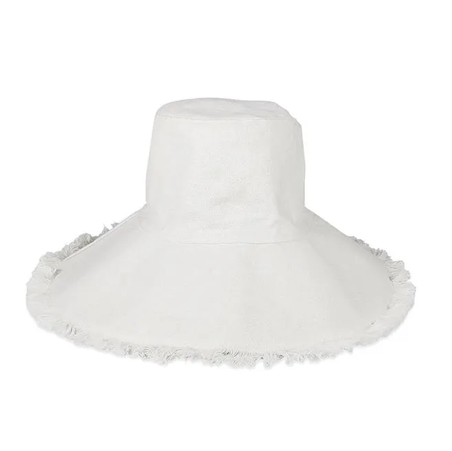 Canvas Fringed Packable Hat