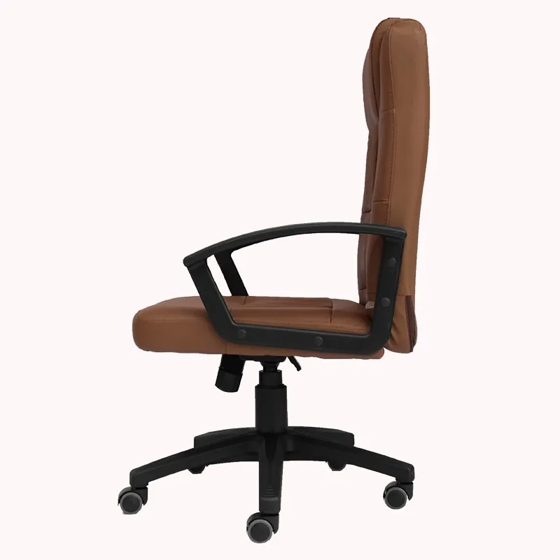 Comfortable And Durable Pu Leather Tilt And Swivel Office Chair 520L Brown