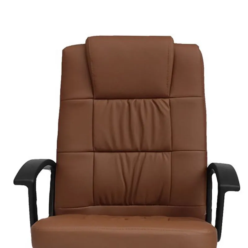 Comfortable And Durable Pu Leather Tilt And Swivel Office Chair 520L Brown