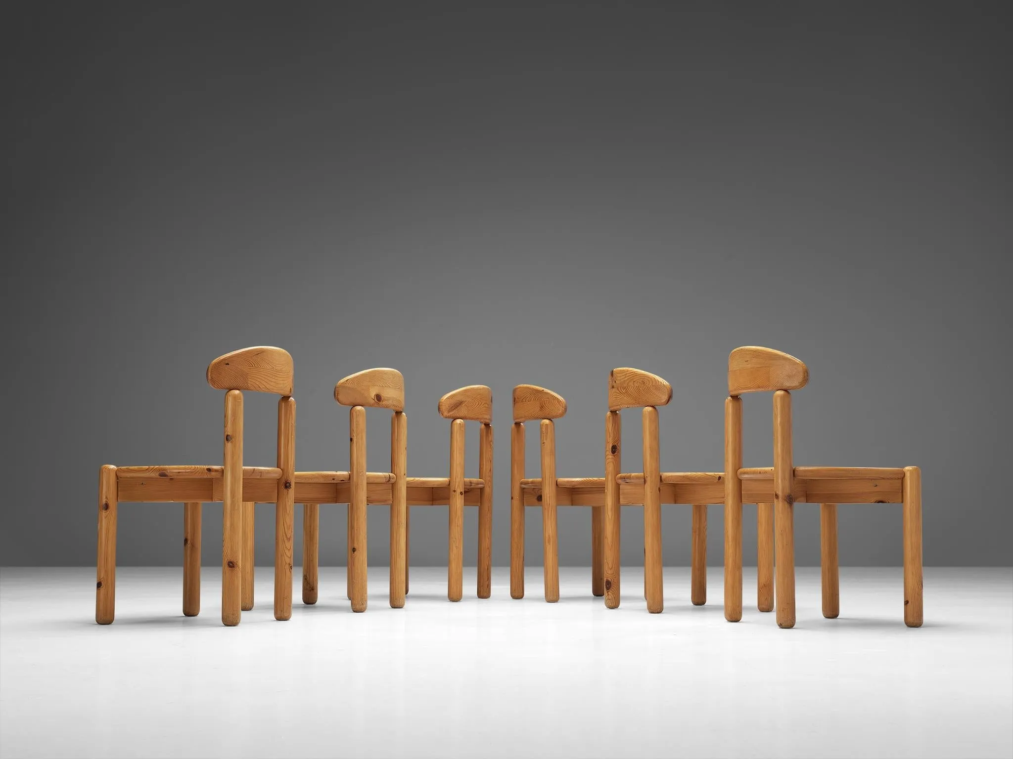 Danish Set of Six Dining Chairs in Pine