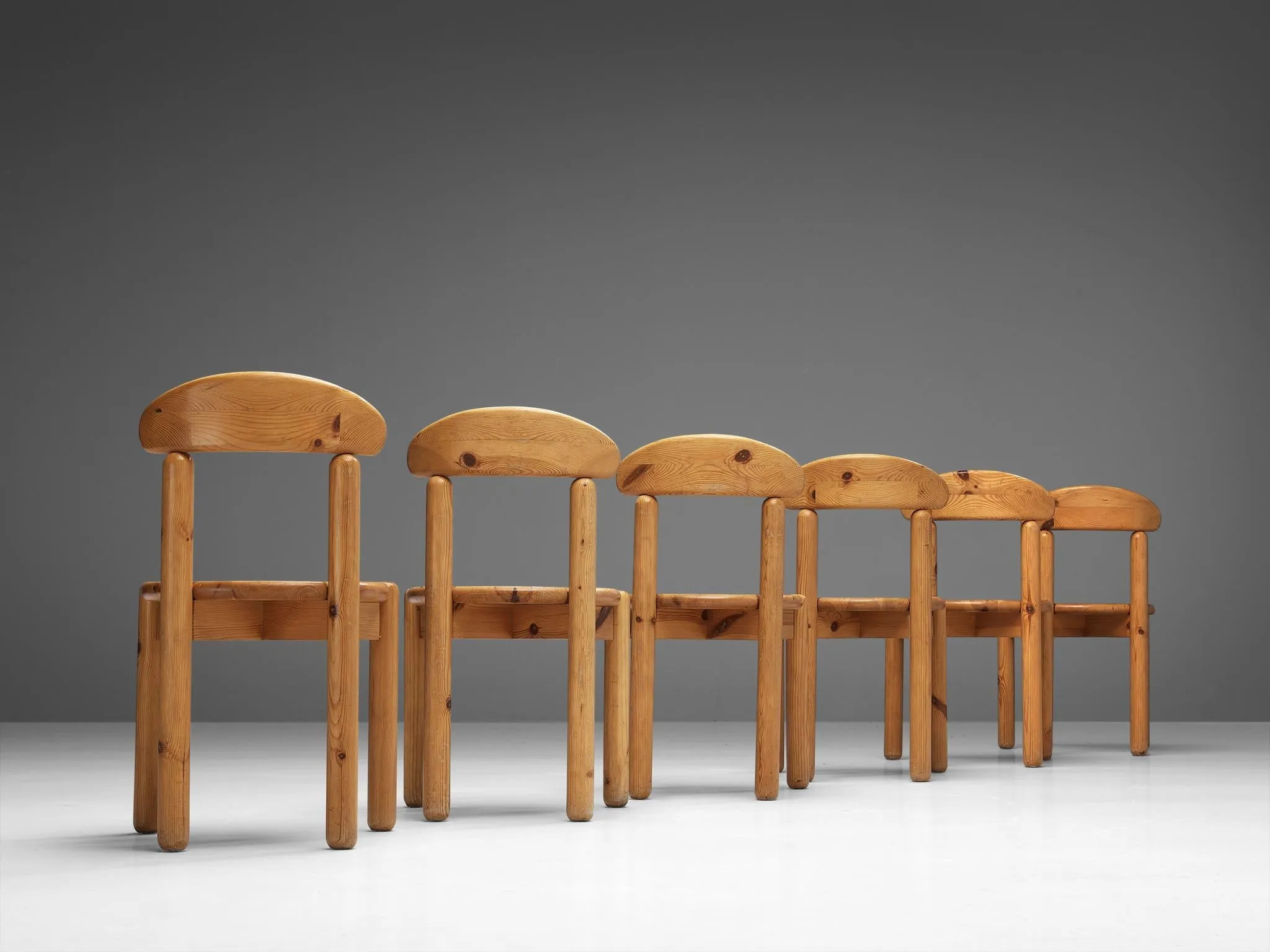 Danish Set of Six Dining Chairs in Pine