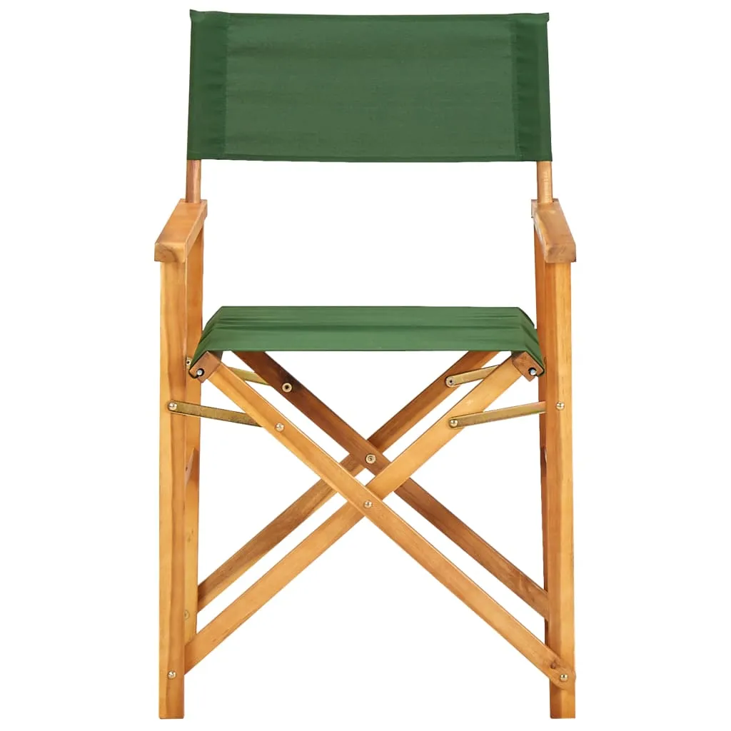 Director's Chair Foldable Camping Chair for Outdoor Solid Wood Acacia