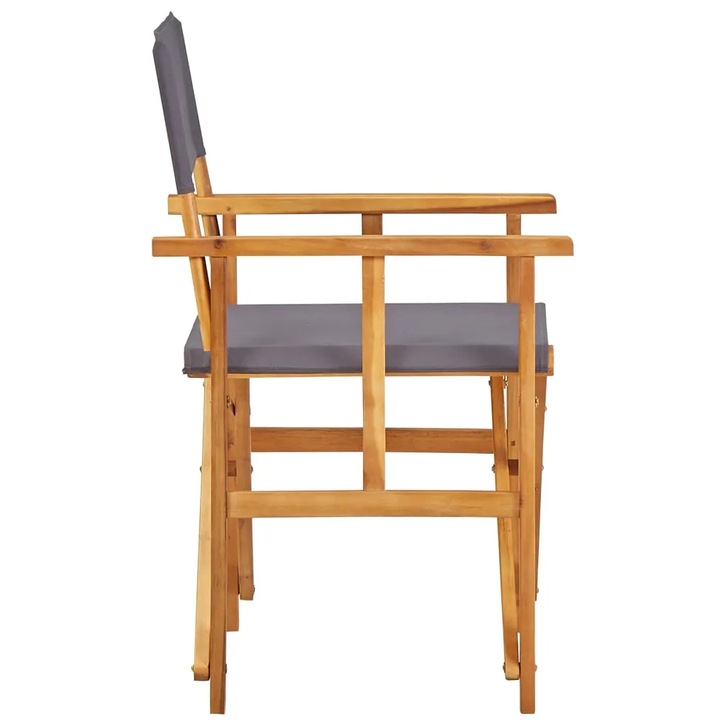 Director's Chair Foldable Camping Chair for Outdoor Solid Wood Acacia
