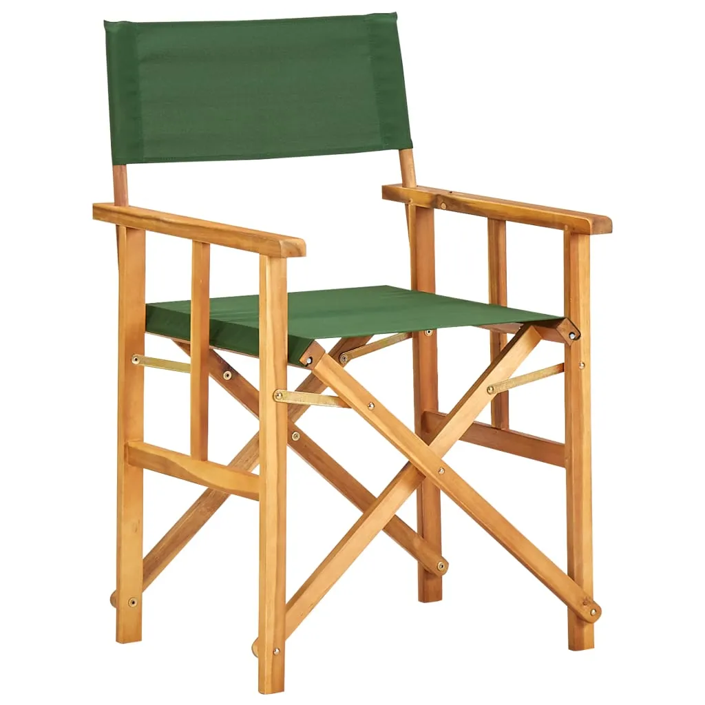 Director's Chair Foldable Camping Chair for Outdoor Solid Wood Acacia