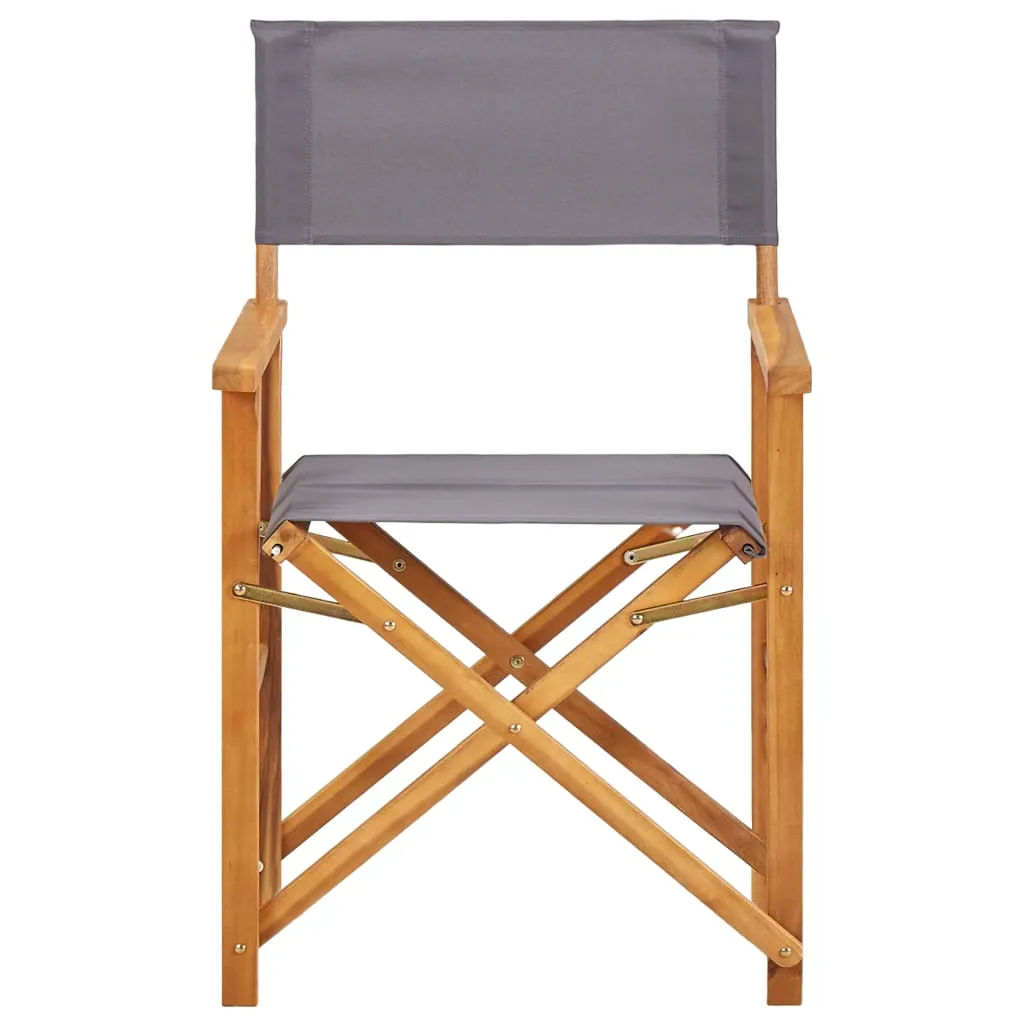 Director's Chair Foldable Camping Chair for Outdoor Solid Wood Acacia