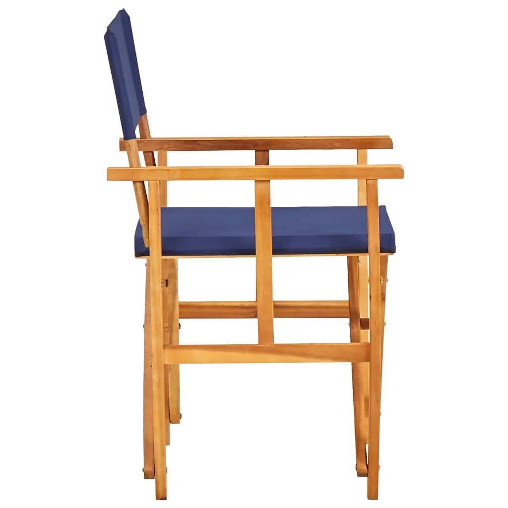 Director's Chair Foldable Camping Chair for Outdoor Solid Wood Acacia