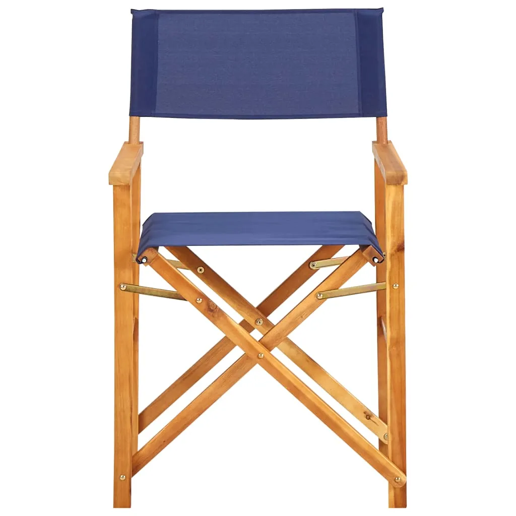 Director's Chair Foldable Camping Chair for Outdoor Solid Wood Acacia