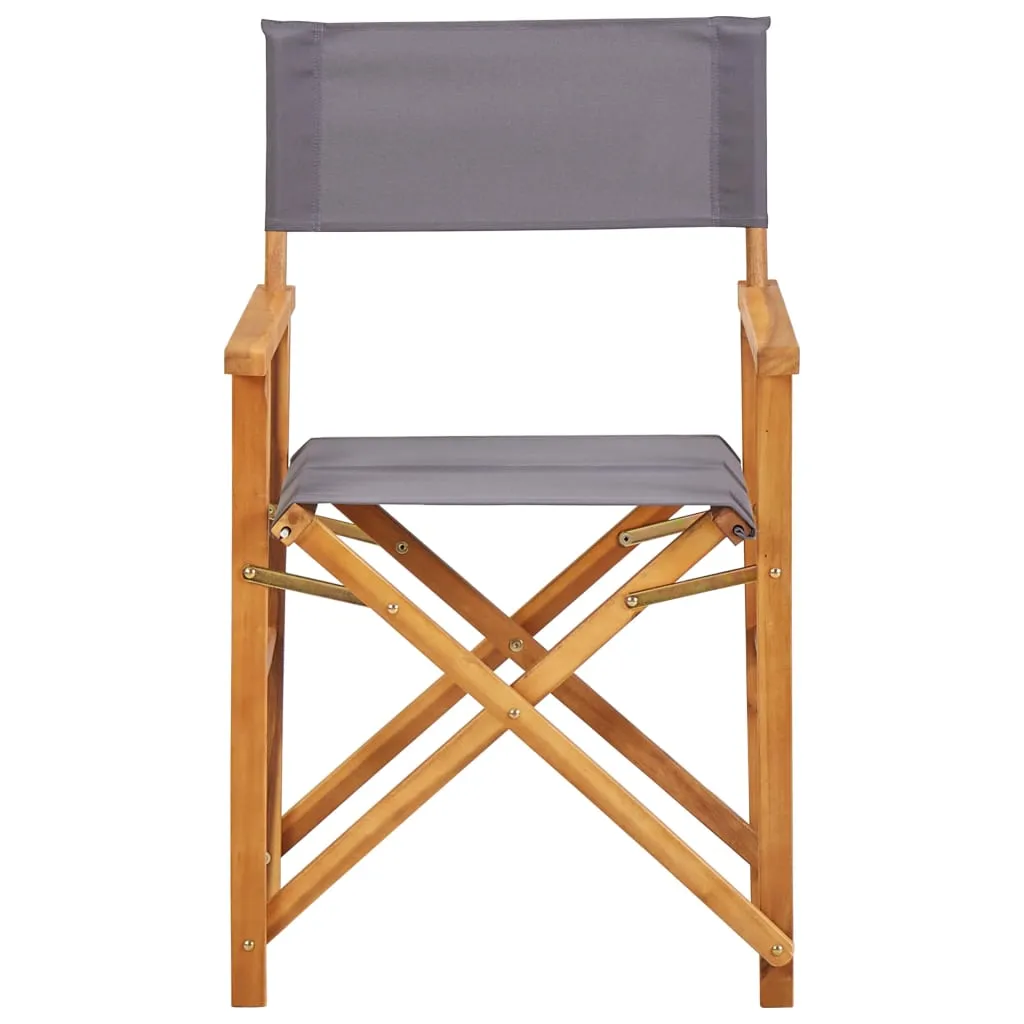Director's Chair Foldable Camping Chair for Outdoor Solid Wood Acacia