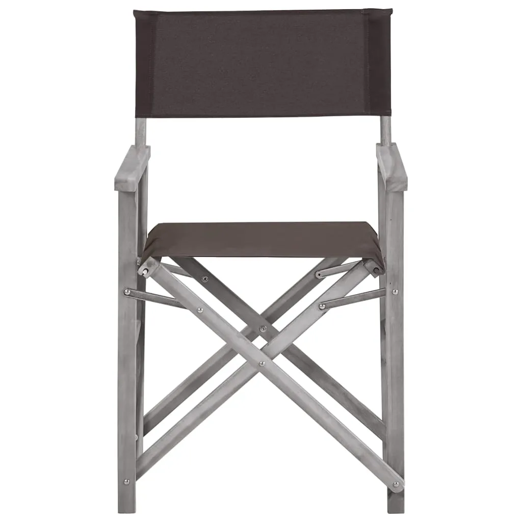 Director's Chair Foldable Camping Chair for Outdoor Solid Wood Acacia