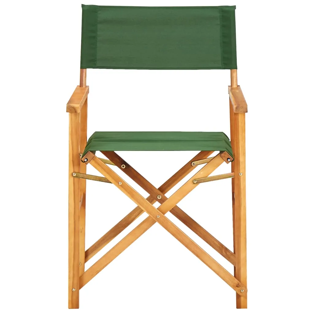 Director's Chair Foldable Camping Chair for Outdoor Solid Wood Acacia