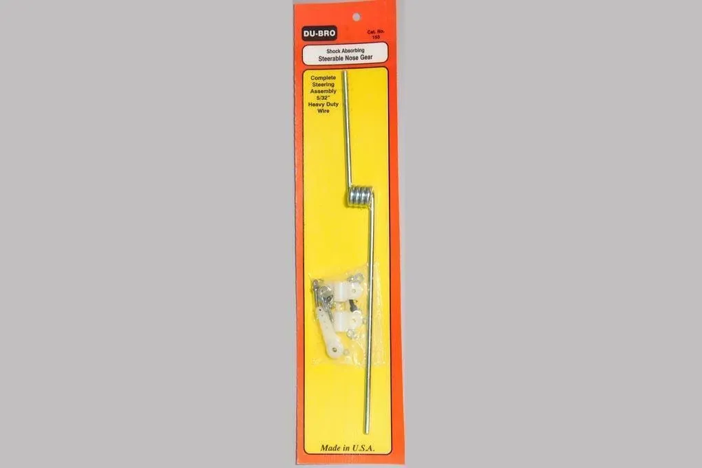 Du-Bro 4mm / 0.15" Shock Absorbing Steerable Nose Gear (Straight)