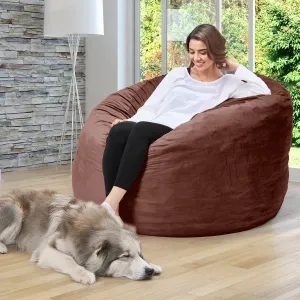 EROMMY 5ft Giant Gorilla Bean Bag Sofa Chair Bed for Adults, Brown