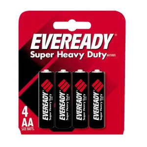 Eveready Super Heavy Duty AA Carbon Zinc Battery (4-Pack)