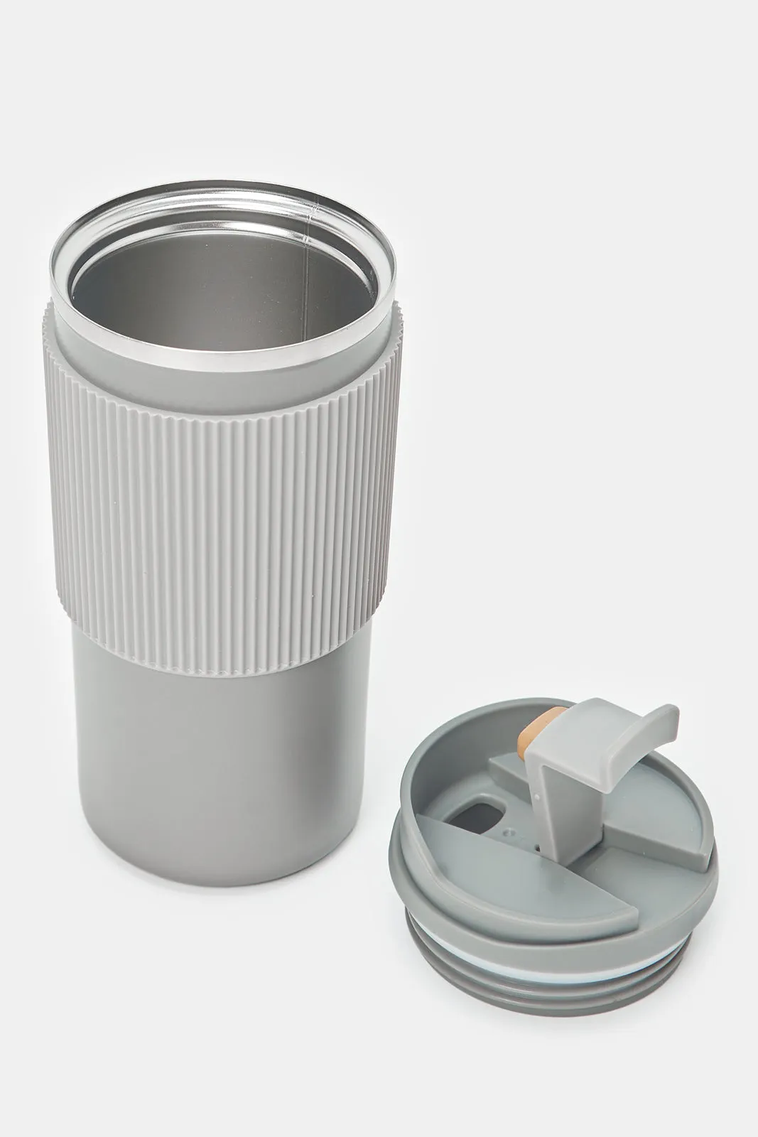 Gray Travel Mug With Lid (480ml)