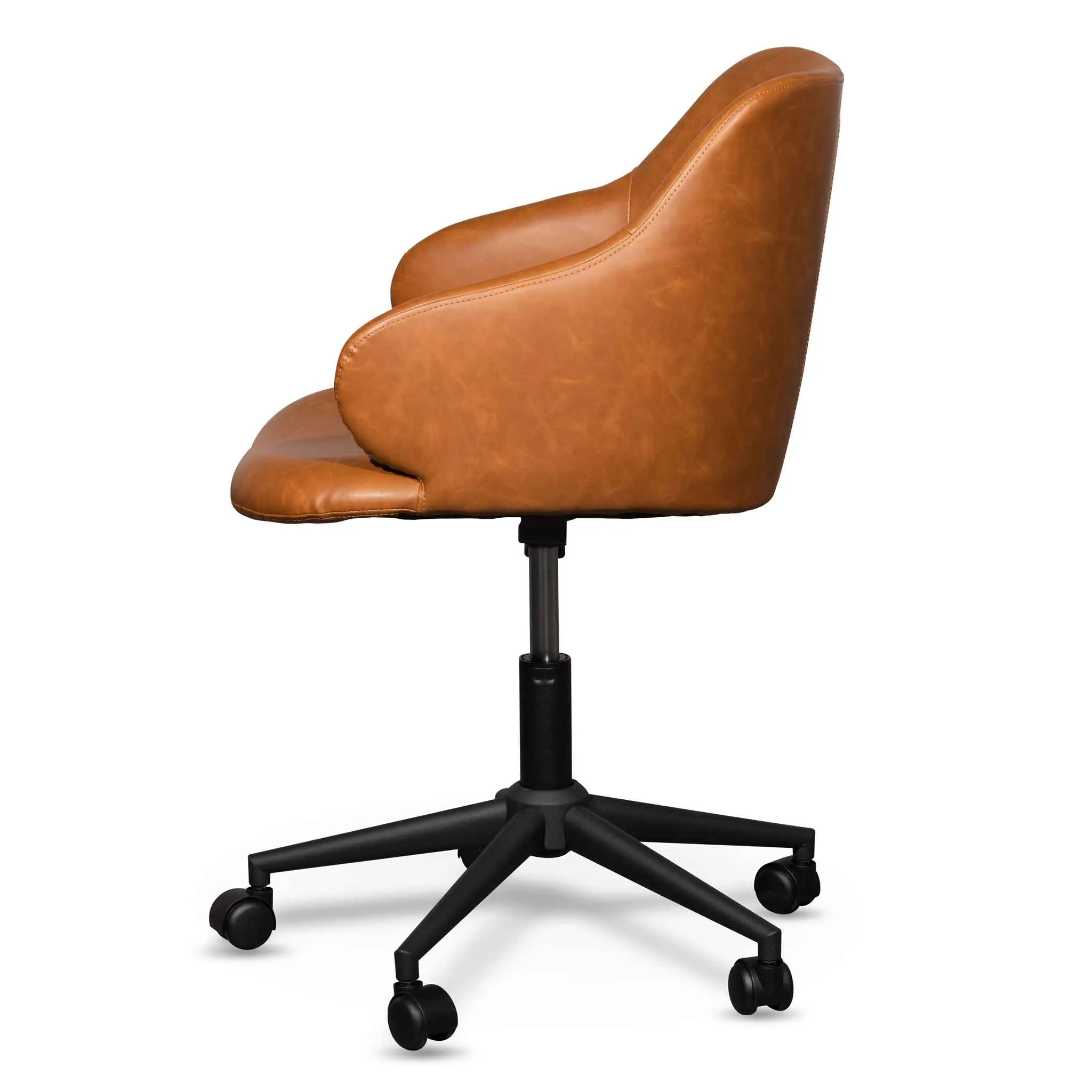 Hester Office Chair - Vintage Tan with Black Base