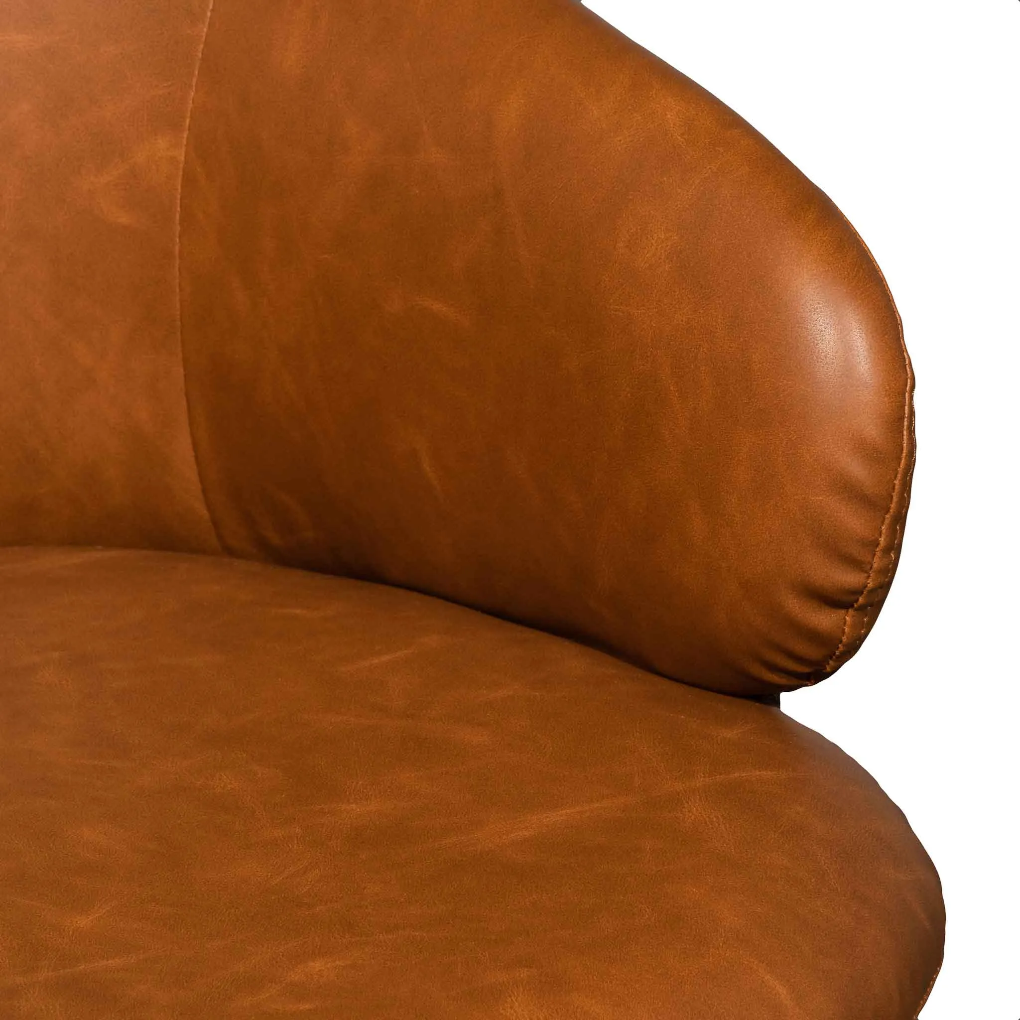 Hester Office Chair - Vintage Tan with Black Base