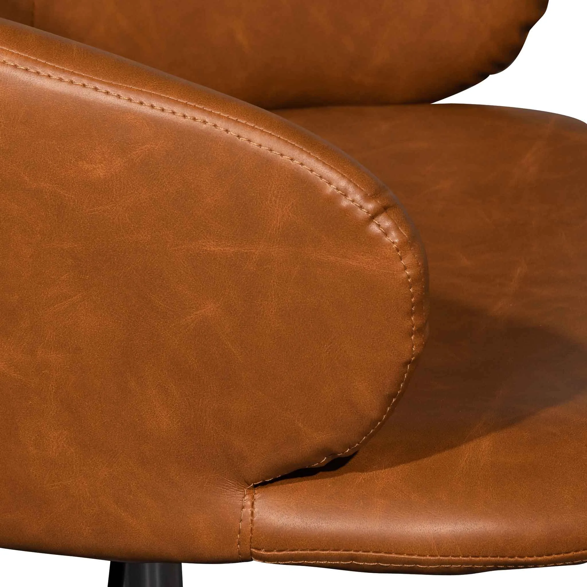 Hester Office Chair - Vintage Tan with Black Base