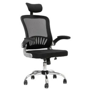 High-Back Adjustable Height Mesh Office Chair With Headrest 8833H Black