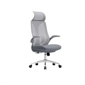 High Back Swivel Adjustable Height Mesh Office Chair With Headrest J162A Grey