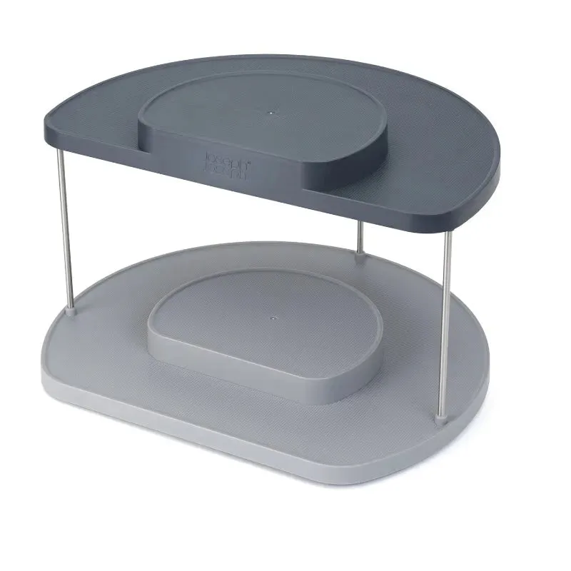 Joseph Joseph Cupboard Store Grey Multi-Purpose Rotating Organiser | 2 Tier