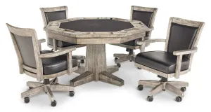Kingston 5PC Flip Top Game Table Set - Vintage