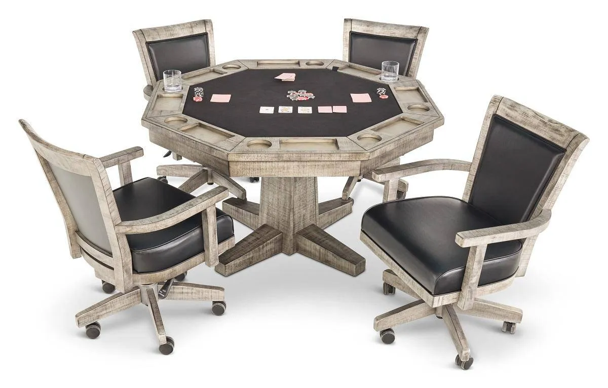 Kingston 5PC Flip Top Game Table Set - Vintage