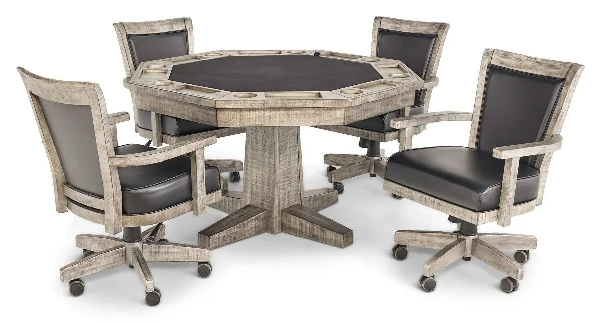 Kingston 5PC Flip Top Game Table Set - Vintage