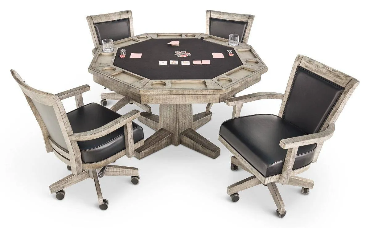 Kingston 5PC Flip Top Game Table Set - Vintage