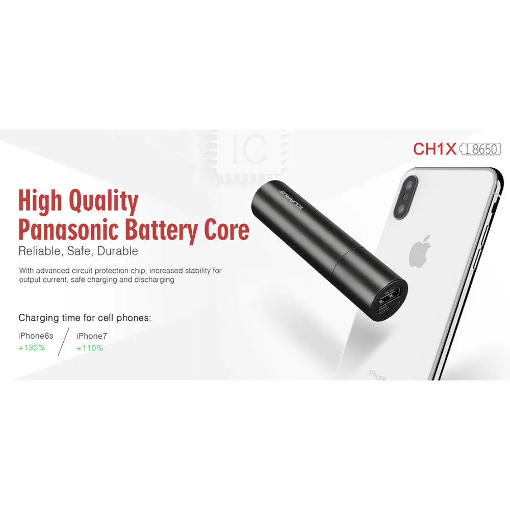 Klarus CH1X Multi-Functional Mini 2-in-1 Power Bank and Battery Charger - Black