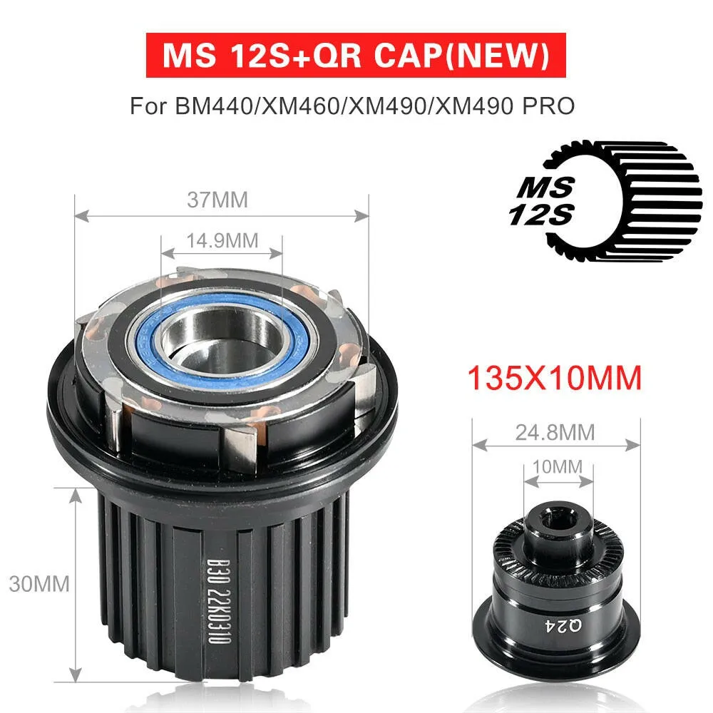 Koozer 11S 12S Freehub XM490 BM440 PRO MTB Bicycle Hubs Converters Mountain Bike End Cap Adapter 8 9 10 11Speed XD