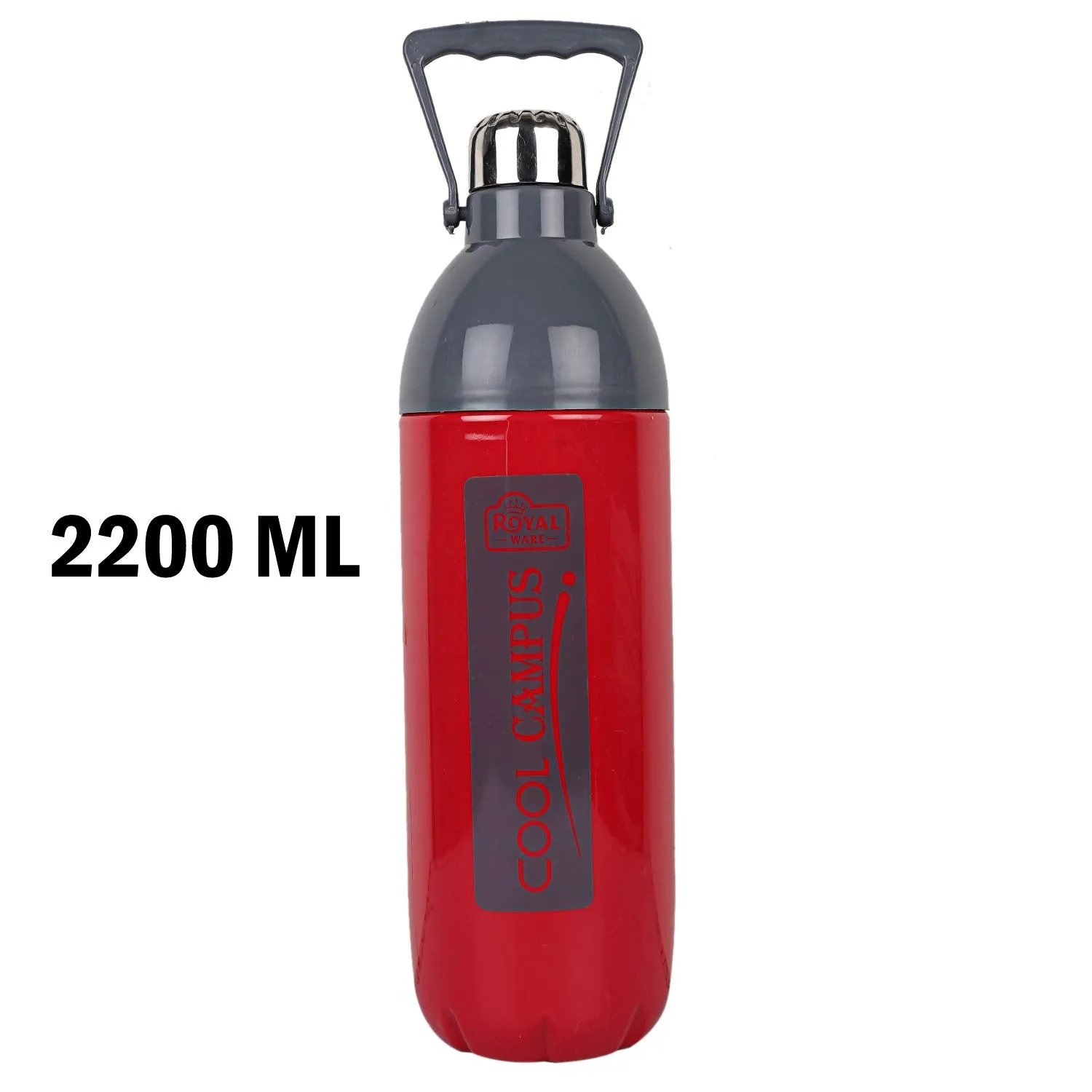 Kuber Industries Plastic Insulated Water Bottle with Handle 2200 ML (Maroon) -CTLTC12694