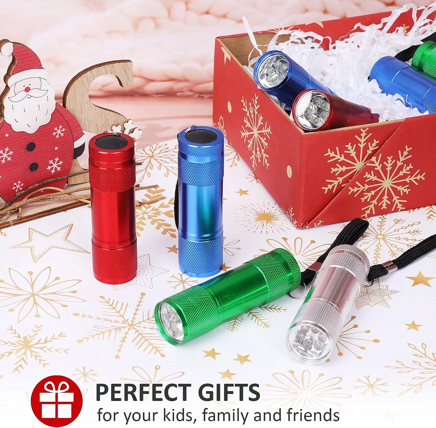 Mini LED Flashlights (Batteries Included) - 100k hrs LED Runtime