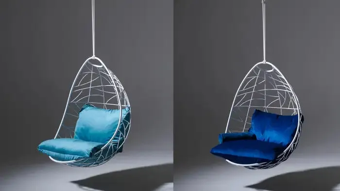 Nest Egg Hanging Swing Chair in Glossy White